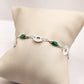 Pulseira Verde Lunar Prateada