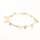 Pulseira Folhas Reluzentes Douradas