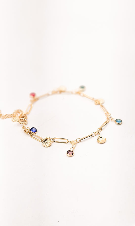 Pulseira Conchas Douradas
