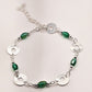 Pulseira Verde Lunar Prateada
