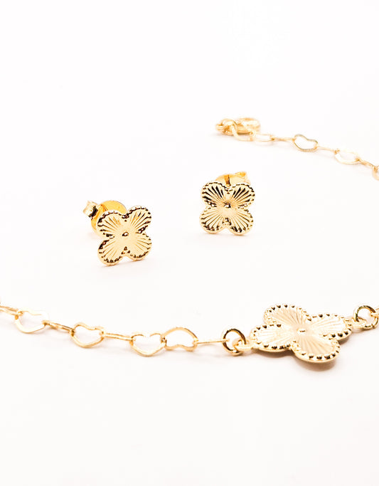 Conjunto Lótus Dourada