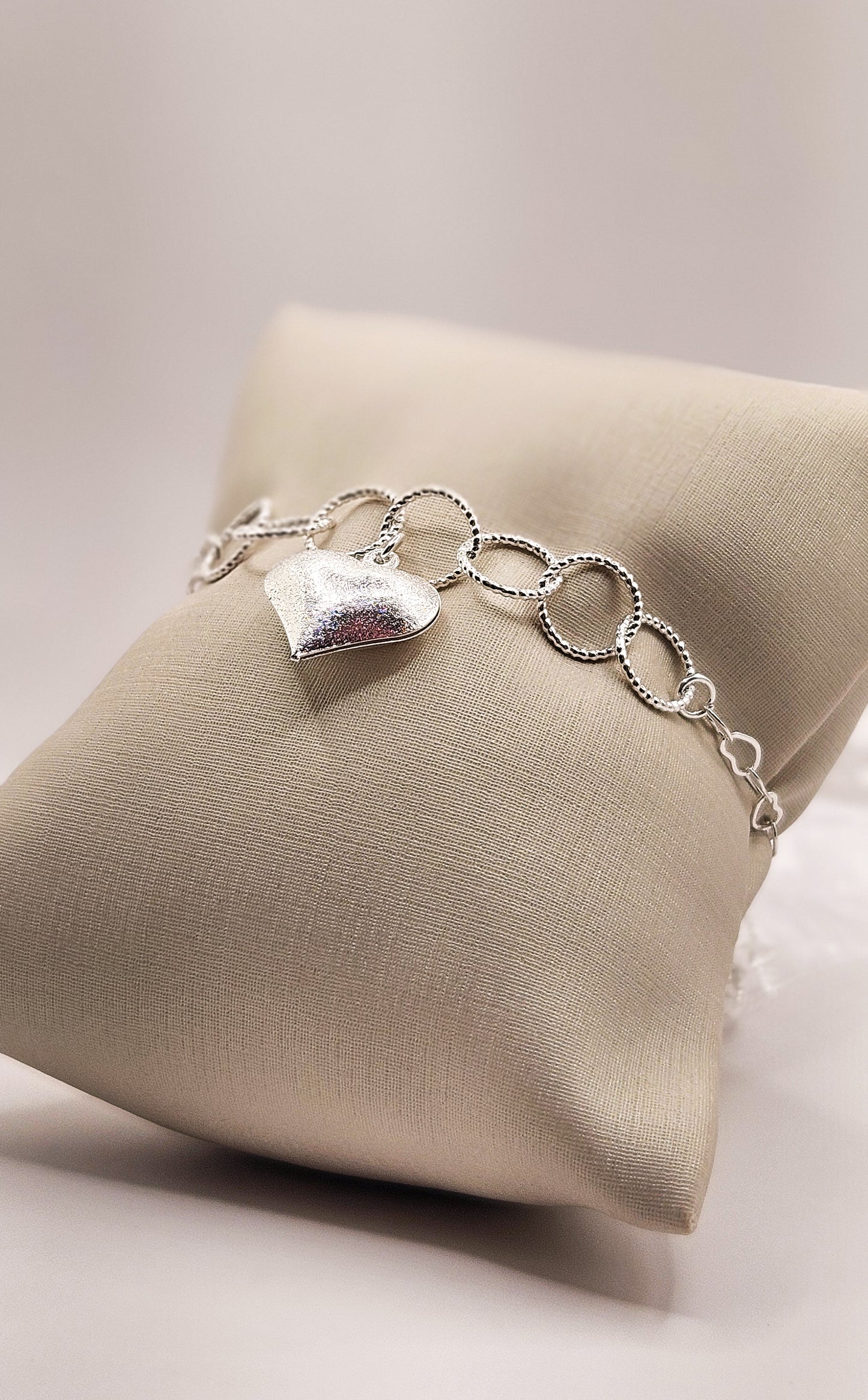 Pulseira Coração Sereno Prata