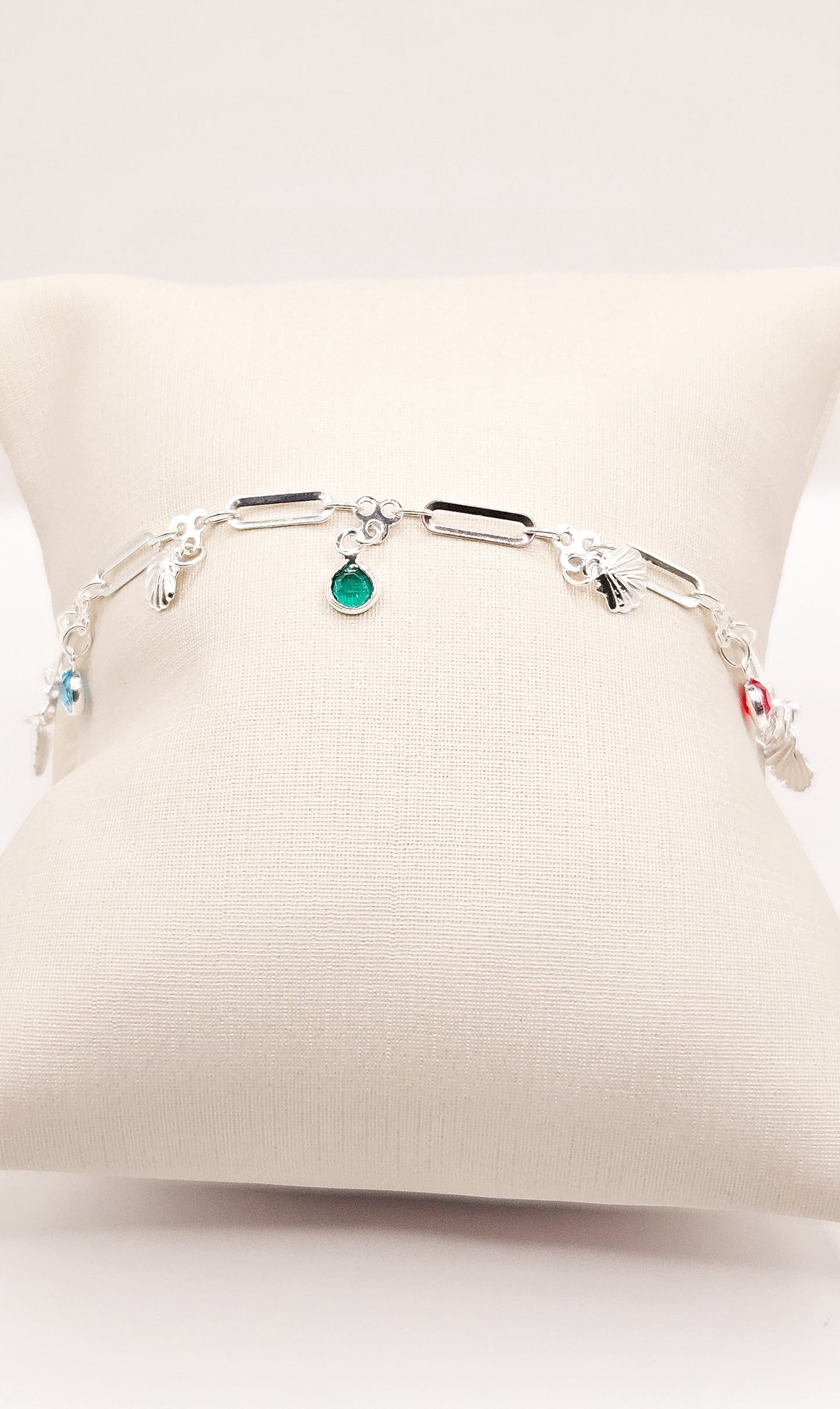 Pulseira Conchas Prateadas