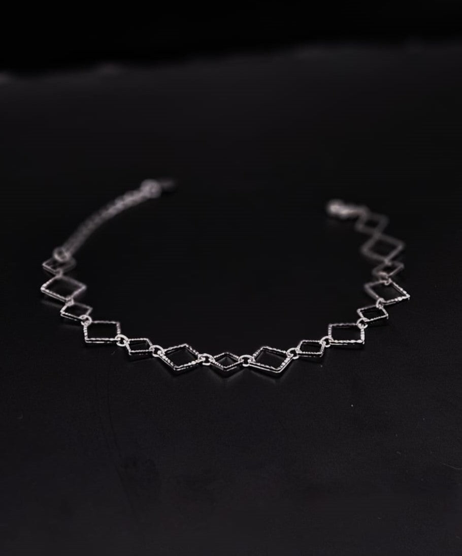 Pulseira Quadrado de Prata