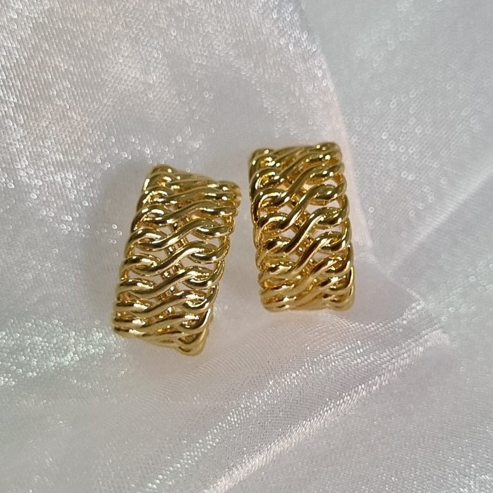Brinco Argola Trançada