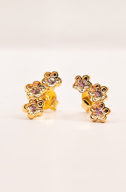 Brinco Trio Floral