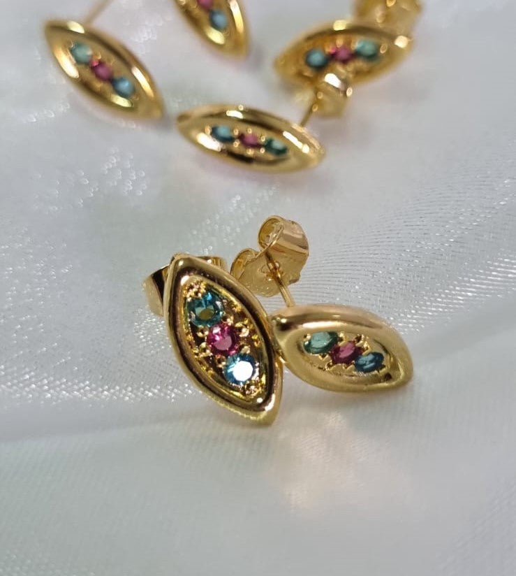 Brinco Olho De Sáfira Strass