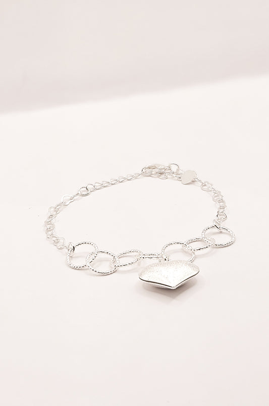 Pulseira Coração Sereno Prata