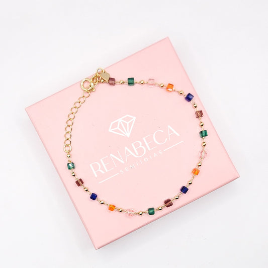 Pulseira Elo Das Cores (Ouro)