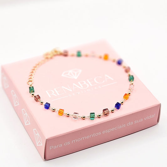 Pulseira Elo Das Cores (Ouro)