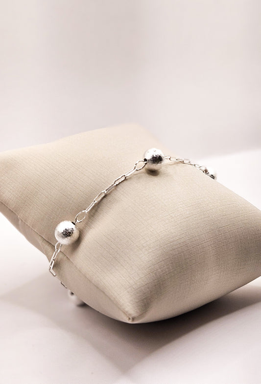 Pulseira Esfera Radiante Prata