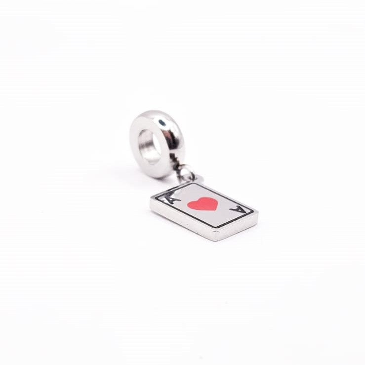 Berloque Cartas (Inox Cirúrgico)