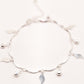 Pulseira Folhas Reluzentes Prateada